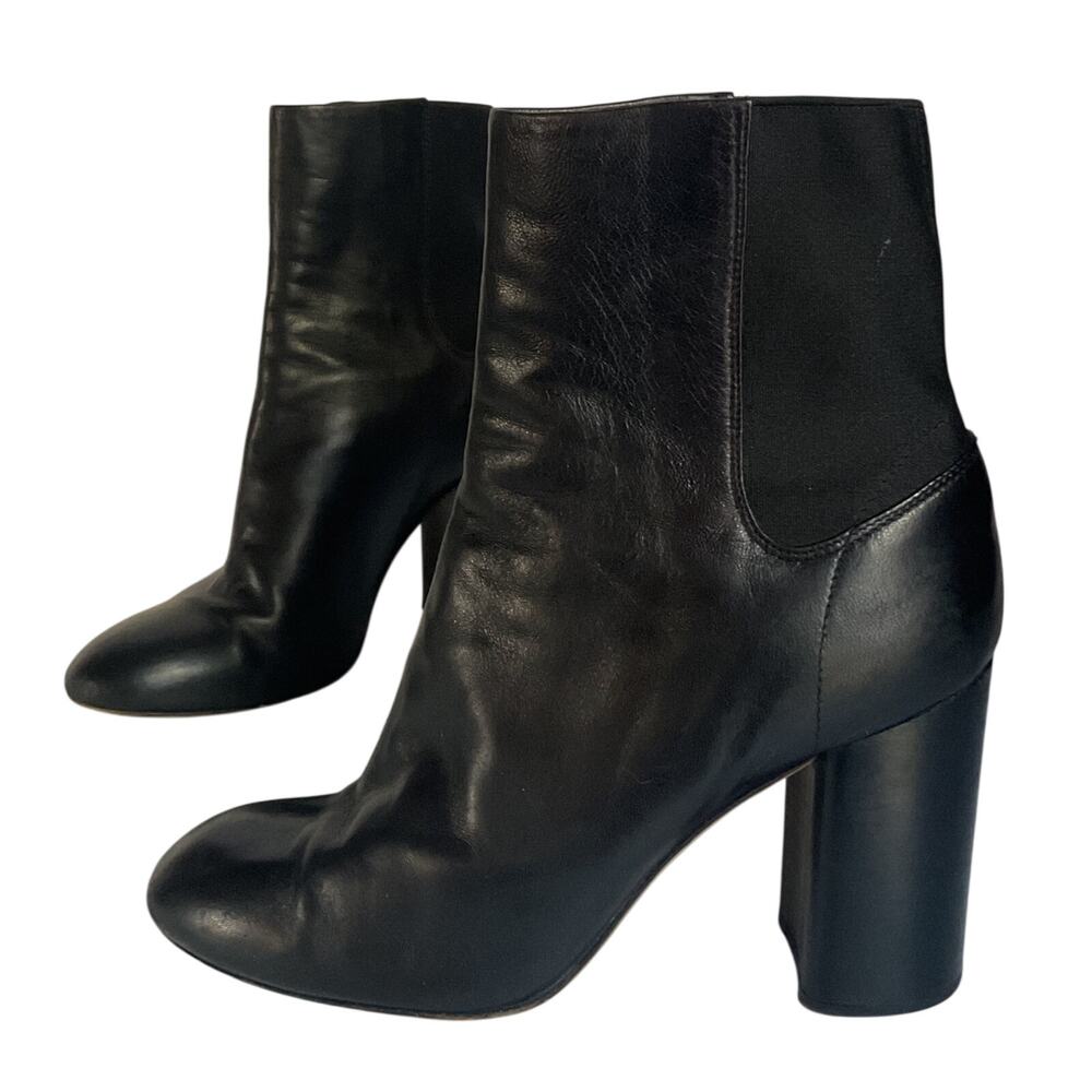 Rag & Bone Black Leather Chelsea Ankle Boots Block Heel Women’s EU 39 / US 8.5
